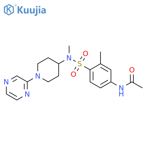 N-3-methyl-4-({1-(pyrazin-2-yl)piperidin-4-ylmethyl}sulfamoyl)phenylacetamide structure