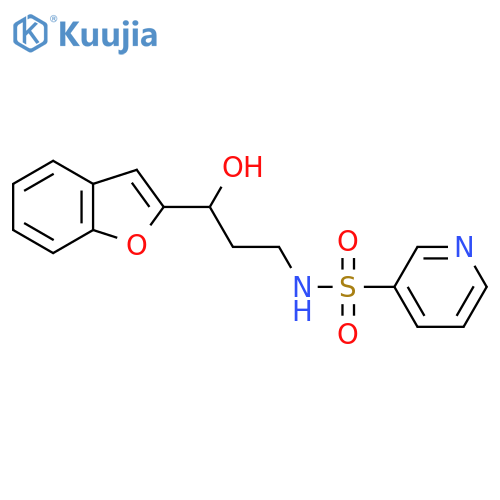 N-3-(1-benzofuran-2-yl)-3-hydroxypropylpyridine-3-sulfonamide structure