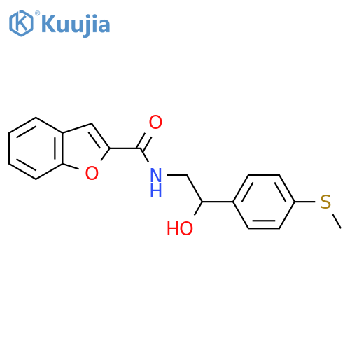 N-{2-hydroxy-2-4-(methylsulfanyl)phenylethyl}-1-benzofuran-2-carboxamide structure