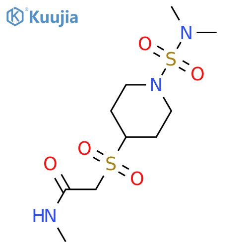 2-{[1-(dimethylsulfamoyl)piperidin-4-yl]sulfonyl}-N-methylacetamide structure