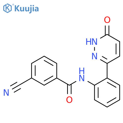 3-cyano-N-2-(6-oxo-1,6-dihydropyridazin-3-yl)phenylbenzamide structure