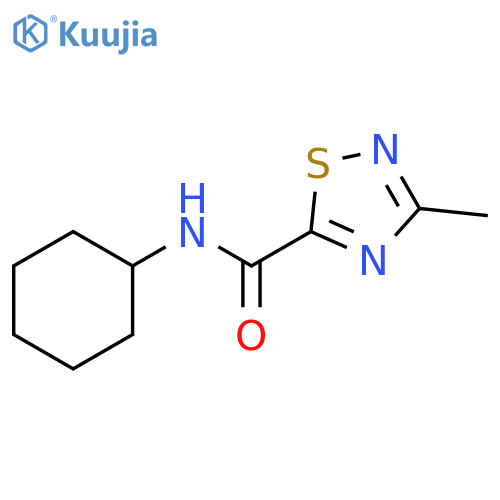 N-cyclohexyl-3-methyl-1,2,4-thiadiazole-5-carboxamide structure