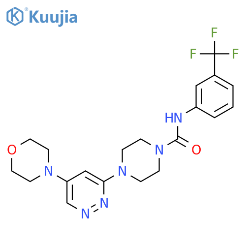 4-5-(morpholin-4-yl)pyridazin-3-yl-N-3-(trifluoromethyl)phenylpiperazine-1-carboxamide structure