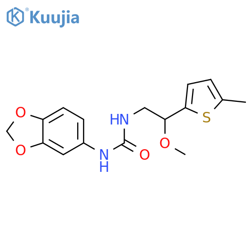 1-(1,3-benzodioxol-5-yl)-3-[2-methoxy-2-(5-methylthiophen-2-yl)ethyl]urea structure
