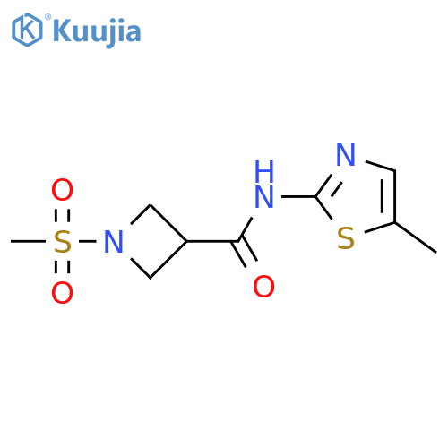 1-methanesulfonyl-N-(5-methyl-1,3-thiazol-2-yl)azetidine-3-carboxamide structure