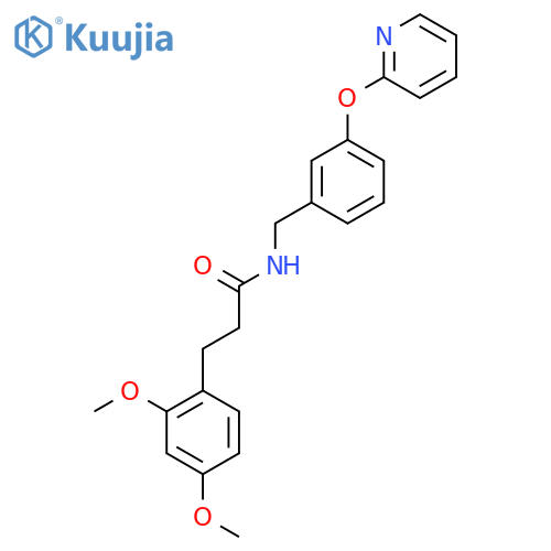 3-(2,4-dimethoxyphenyl)-N-{3-(pyridin-2-yloxy)phenylmethyl}propanamide structure