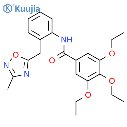 3,4,5-triethoxy-N-{2-[(3-methyl-1,2,4-oxadiazol-5-yl)methyl]phenyl}benzamide structure