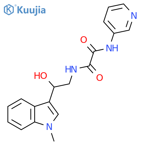 N-2-hydroxy-2-(1-methyl-1H-indol-3-yl)ethyl-N'-(pyridin-3-yl)ethanediamide structure
