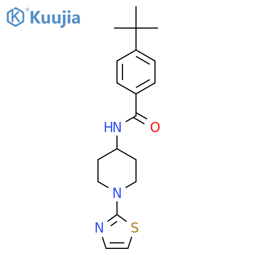 4-(tert-butyl)-N-(1-(thiazol-2-yl)piperidin-4-yl)benzamide structure