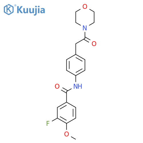 3-fluoro-4-methoxy-N-{4-2-(morpholin-4-yl)-2-oxoethylphenyl}benzamide structure