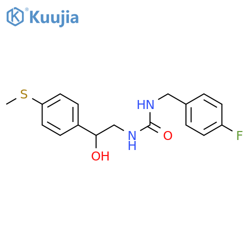 1-[(4-fluorophenyl)methyl]-3-{2-hydroxy-2-[4-(methylsulfanyl)phenyl]ethyl}urea structure