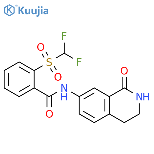 2-difluoromethanesulfonyl-N-(1-oxo-1,2,3,4-tetrahydroisoquinolin-7-yl)benzamide structure