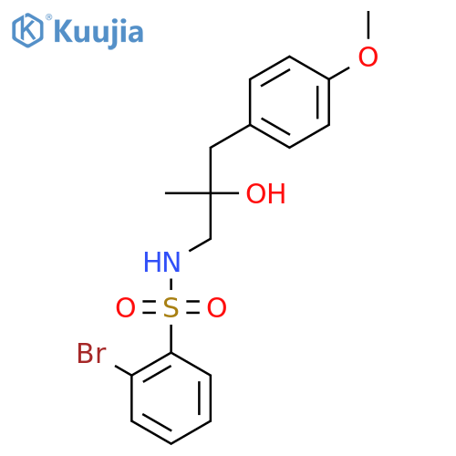 2-bromo-N-2-hydroxy-3-(4-methoxyphenyl)-2-methylpropylbenzene-1-sulfonamide structure