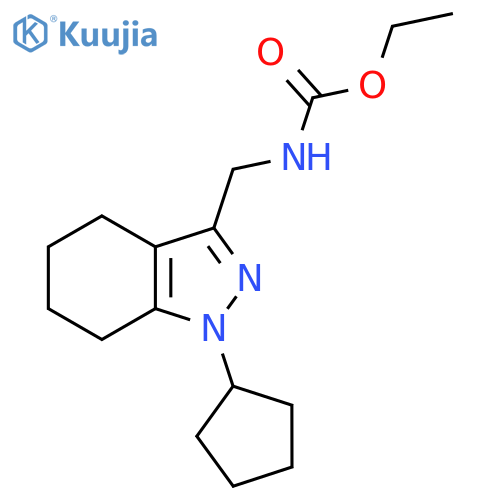 ethyl ((1-cyclopentyl-4,5,6,7-tetrahydro-1H-indazol-3-yl)methyl)carbamate structure