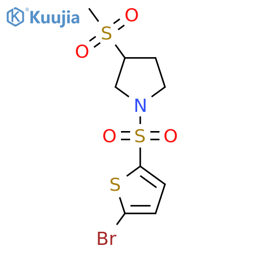 1-[(5-bromothiophen-2-yl)sulfonyl]-3-methanesulfonylpyrrolidine structure
