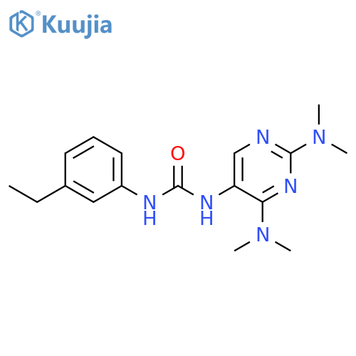 3-2,4-bis(dimethylamino)pyrimidin-5-yl-1-(3-ethylphenyl)urea structure