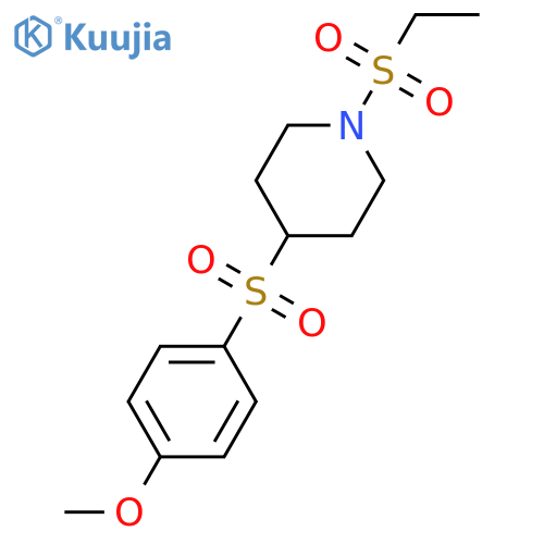 1-(ethanesulfonyl)-4-(4-methoxybenzenesulfonyl)piperidine structure