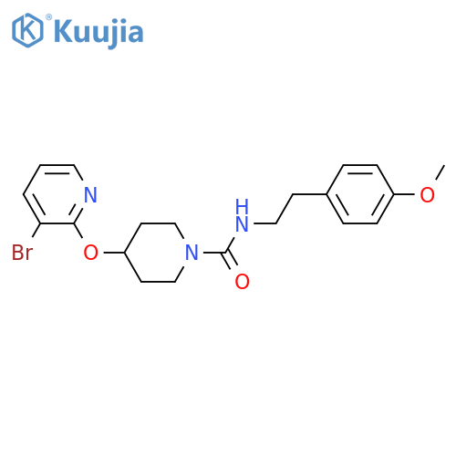 4-[(3-bromopyridin-2-yl)oxy]-N-[2-(4-methoxyphenyl)ethyl]piperidine-1-carboxamide structure