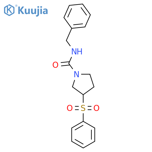 3-(benzenesulfonyl)-N-benzylpyrrolidine-1-carboxamide structure