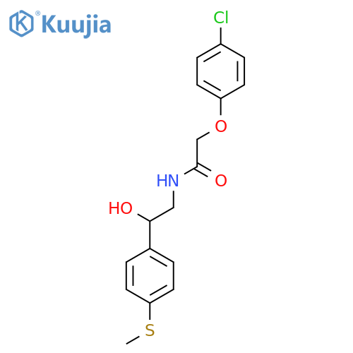 2-(4-chlorophenoxy)-N-{2-hydroxy-2-4-(methylsulfanyl)phenylethyl}acetamide structure