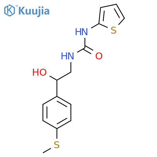 1-{2-hydroxy-2-4-(methylsulfanyl)phenylethyl}-3-(thiophen-2-yl)urea structure