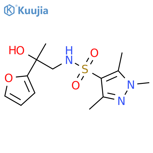 N-2-(furan-2-yl)-2-hydroxypropyl-1,3,5-trimethyl-1H-pyrazole-4-sulfonamide structure