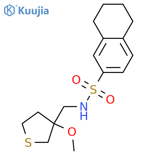 N-[(3-methoxythiolan-3-yl)methyl]-5,6,7,8-tetrahydronaphthalene-2-sulfonamide structure