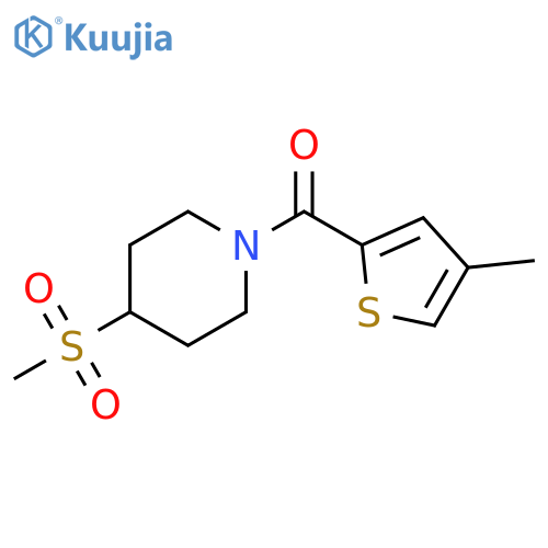 4-methanesulfonyl-1-(4-methylthiophene-2-carbonyl)piperidine structure