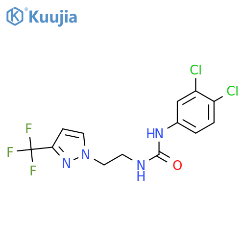 1-(3,4-dichlorophenyl)-3-{2-3-(trifluoromethyl)-1H-pyrazol-1-ylethyl}urea structure