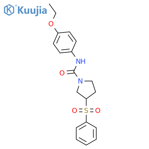 3-(benzenesulfonyl)-N-(4-ethoxyphenyl)pyrrolidine-1-carboxamide structure