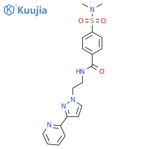 4-(dimethylsulfamoyl)-N-{2-3-(pyridin-2-yl)-1H-pyrazol-1-ylethyl}benzamide structure