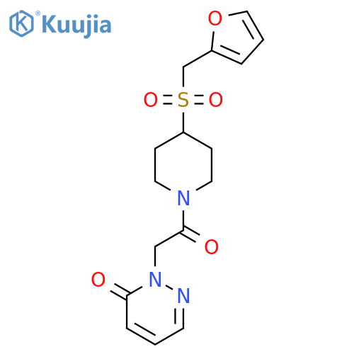 2-(2-{4-(furan-2-yl)methanesulfonylpiperidin-1-yl}-2-oxoethyl)-2,3-dihydropyridazin-3-one structure