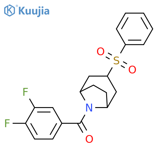 3-(benzenesulfonyl)-8-(3,4-difluorobenzoyl)-8-azabicyclo3.2.1octane structure