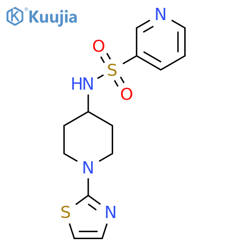 N-(1-(thiazol-2-yl)piperidin-4-yl)pyridine-3-sulfonamide structure
