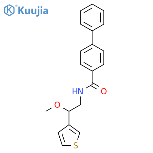 N-2-methoxy-2-(thiophen-3-yl)ethyl-1,1'-biphenyl-4-carboxamide structure