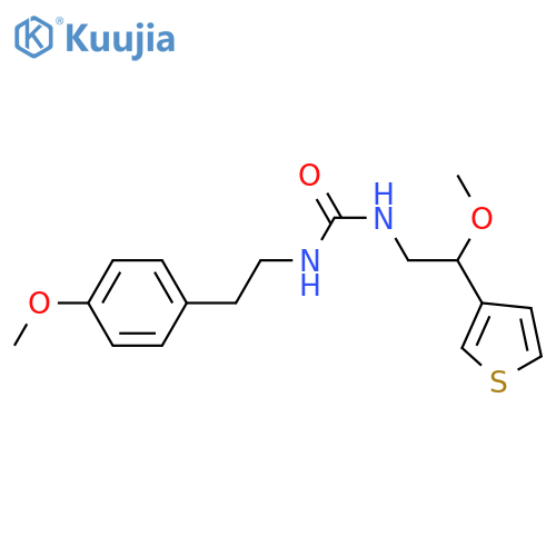 3-2-methoxy-2-(thiophen-3-yl)ethyl-1-2-(4-methoxyphenyl)ethylurea structure