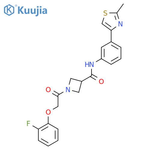 1-2-(2-fluorophenoxy)acetyl-N-3-(2-methyl-1,3-thiazol-4-yl)phenylazetidine-3-carboxamide structure