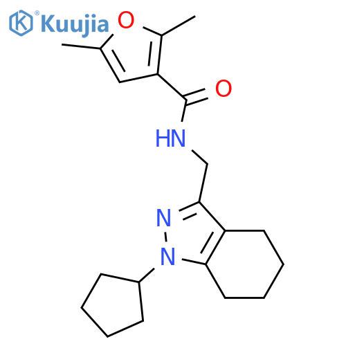 N-(1-cyclopentyl-4,5,6,7-tetrahydro-1H-indazol-3-yl)methyl-2,5-dimethylfuran-3-carboxamide structure