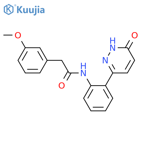 2-(3-methoxyphenyl)-N-2-(6-oxo-1,6-dihydropyridazin-3-yl)phenylacetamide structure