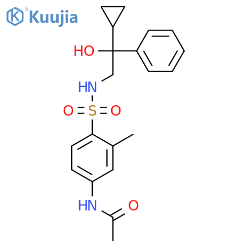 N-{4-[(2-cyclopropyl-2-hydroxy-2-phenylethyl)sulfamoyl]-3-methylphenyl}acetamide structure