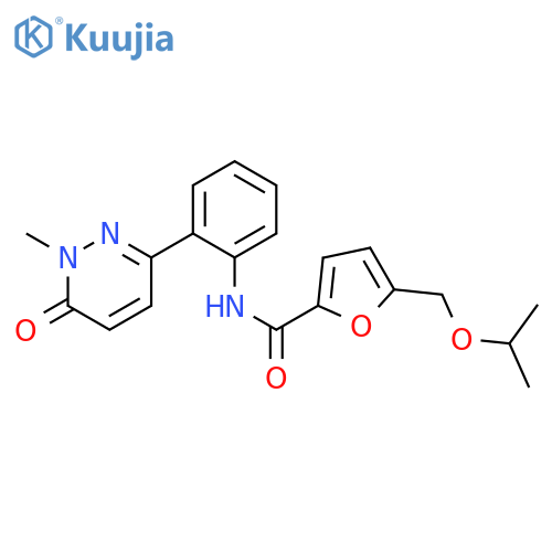 N-2-(1-methyl-6-oxo-1,6-dihydropyridazin-3-yl)phenyl-5-(propan-2-yloxy)methylfuran-2-carboxamide structure