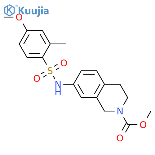 methyl 7-(4-methoxy-2-methylbenzenesulfonamido)-1,2,3,4-tetrahydroisoquinoline-2-carboxylate structure