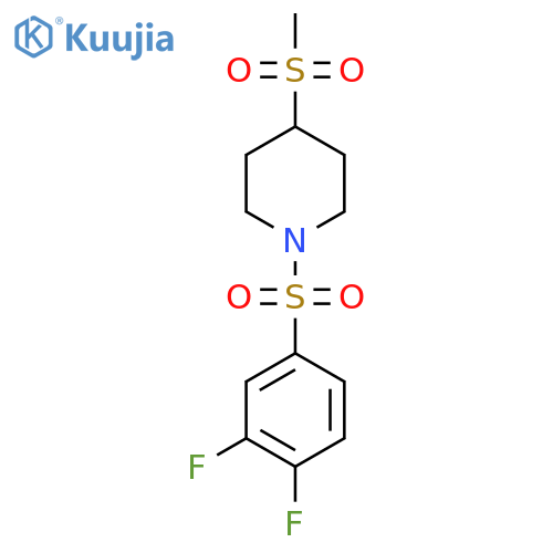 1-(3,4-difluorobenzenesulfonyl)-4-methanesulfonylpiperidine structure