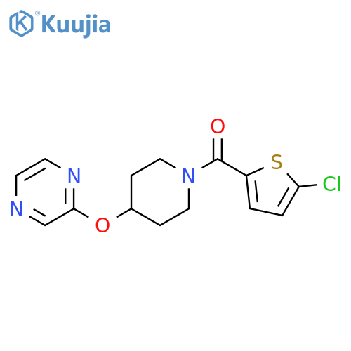2-{[1-(5-chlorothiophene-2-carbonyl)piperidin-4-yl]oxy}pyrazine structure