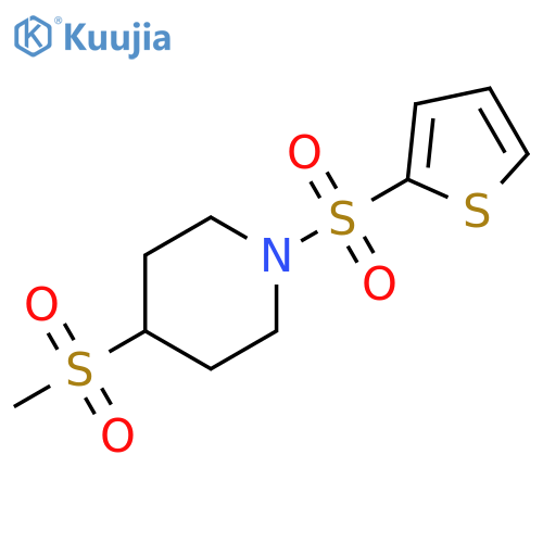 4-methanesulfonyl-1-(thiophene-2-sulfonyl)piperidine structure