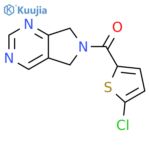 6-(5-chlorothiophene-2-carbonyl)-5H,6H,7H-pyrrolo3,4-dpyrimidine structure