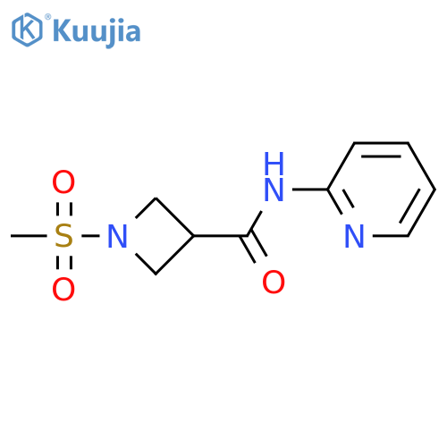1-methanesulfonyl-N-(pyridin-2-yl)azetidine-3-carboxamide structure