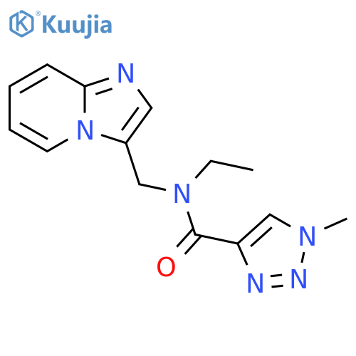 N-ethyl-N-({imidazo[1,2-a]pyridin-3-yl}methyl)-1-methyl-1H-1,2,3-triazole-4-carboxamide structure