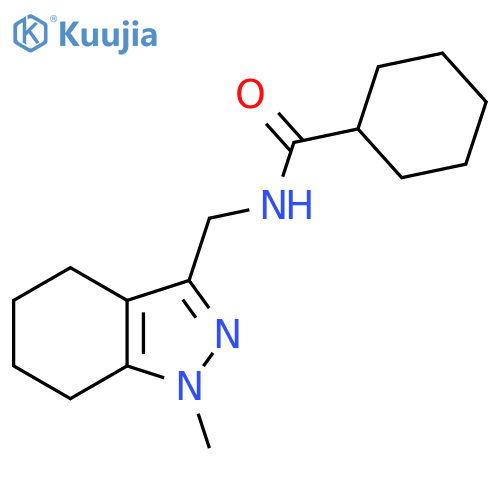 N-(1-methyl-4,5,6,7-tetrahydro-1H-indazol-3-yl)methylcyclohexanecarboxamide structure