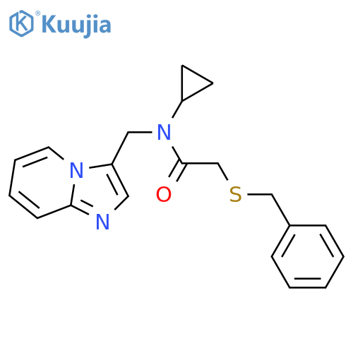 2-(benzylsulfanyl)-N-cyclopropyl-N-({imidazo[1,2-a]pyridin-3-yl}methyl)acetamide structure